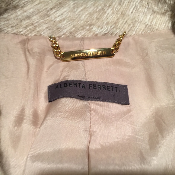 ALBERTA FERRETI Mohair Feather Wool Coat/Jacket - Picture 2 of 7